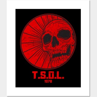 skull red TSOL vintage Posters and Art